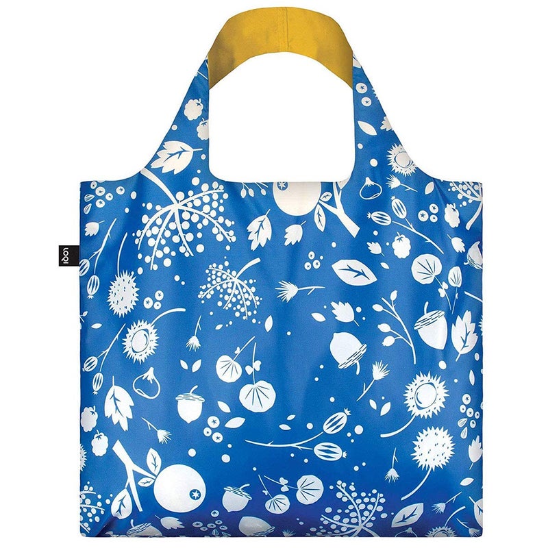 LOQI Seed Reusable Shopping Bags (Set of 3), Coral Bell, Cornflower, Teal - Image 2